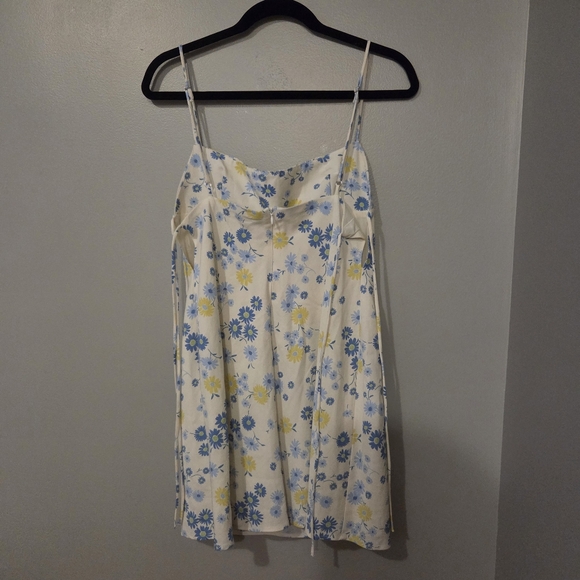 Zara Women's White Floral Sleeveless Mini Dress. Size L Coquette Babydoll Y2k - Picture 5 of 9